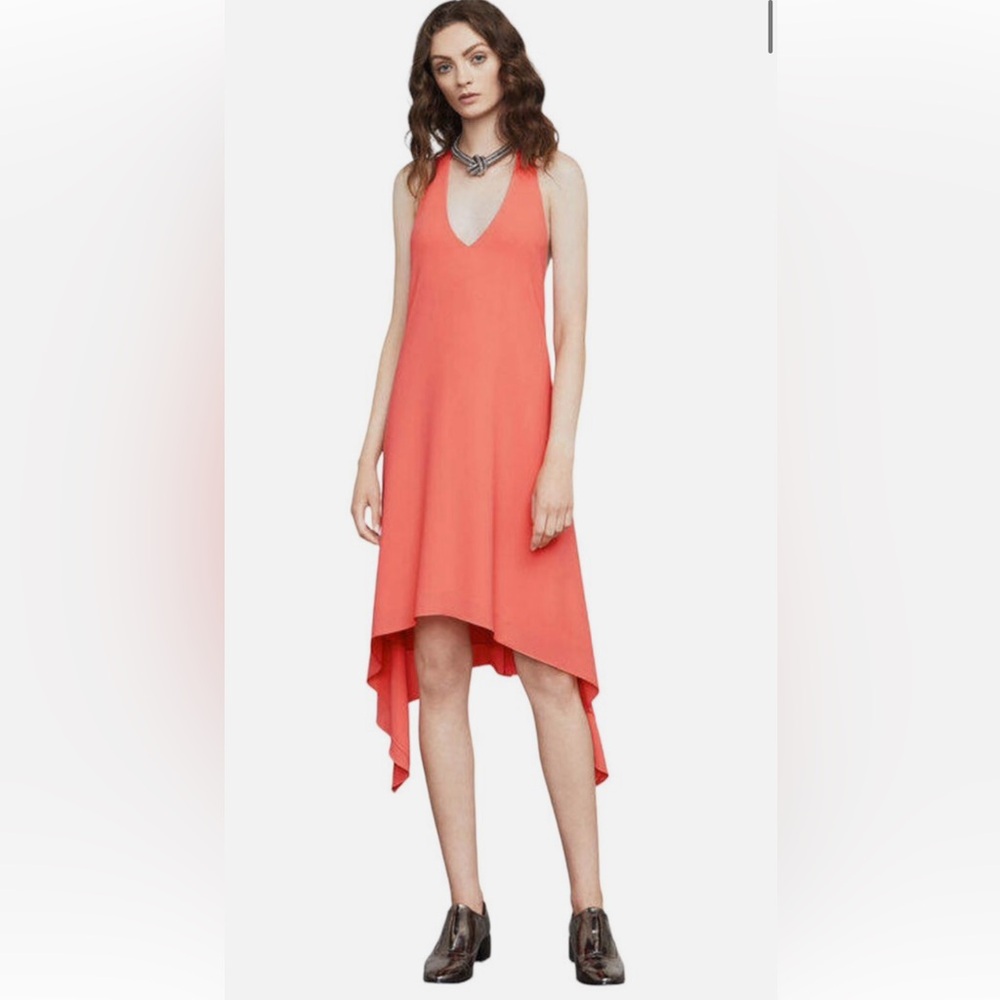 NWT “Haylee” draped coral dress